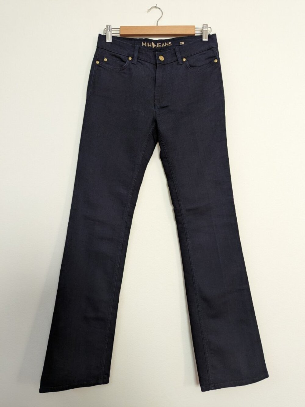 MiH London Straight Jean Size 28 Mid Rise Subtle Bootcut